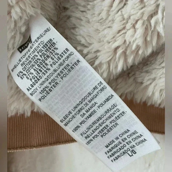 Levi’s original Sherpa corduroy trucker jacket, color - safari tan; size S - Picture 10 of 12